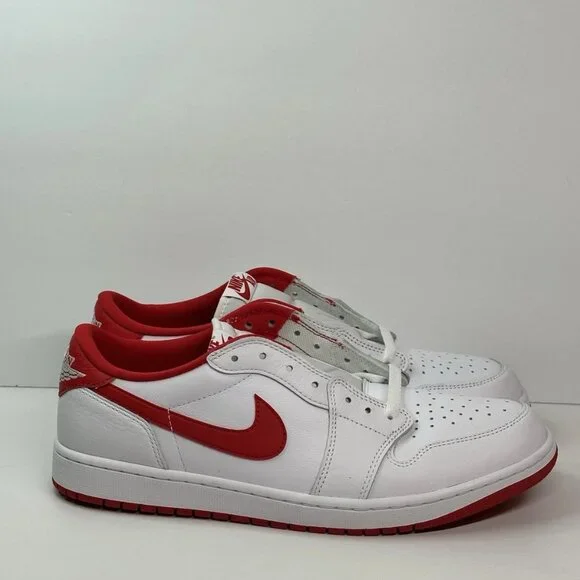 Air Jordan 1 Low Retro University Red White CZ0790-161 US Size 13 AJ1 i ii iii v - Picture 9 of 16